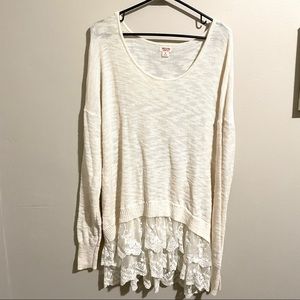 Cream Lace Sweater